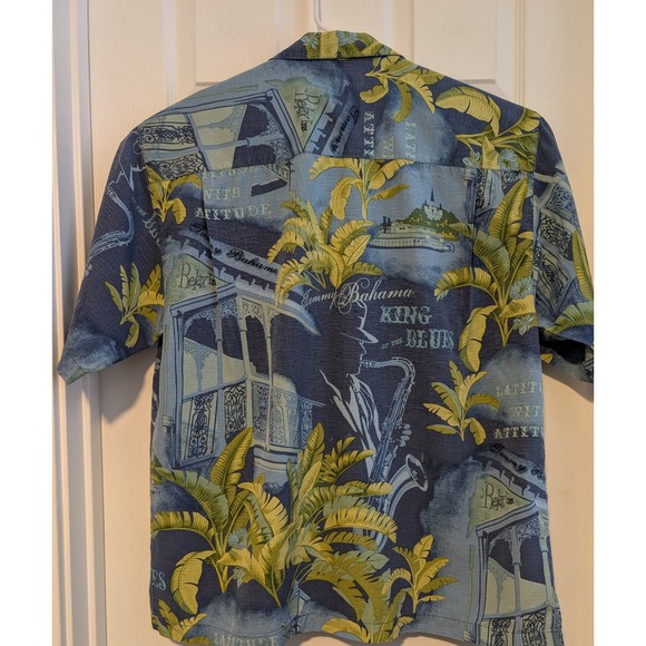 NWOT Tommy Bahama Silk Camp Shirt Men's XL King of the Blues Jazz VERY NICE! - Picture 4 of 6